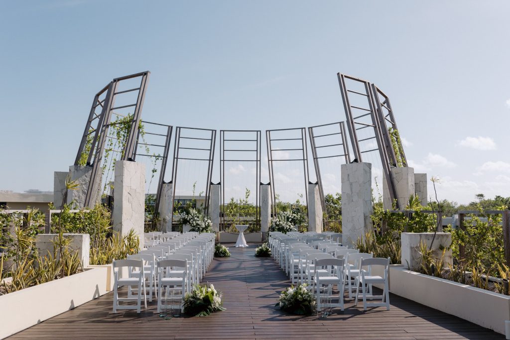 wedding ceremony setup destination wedding mexico