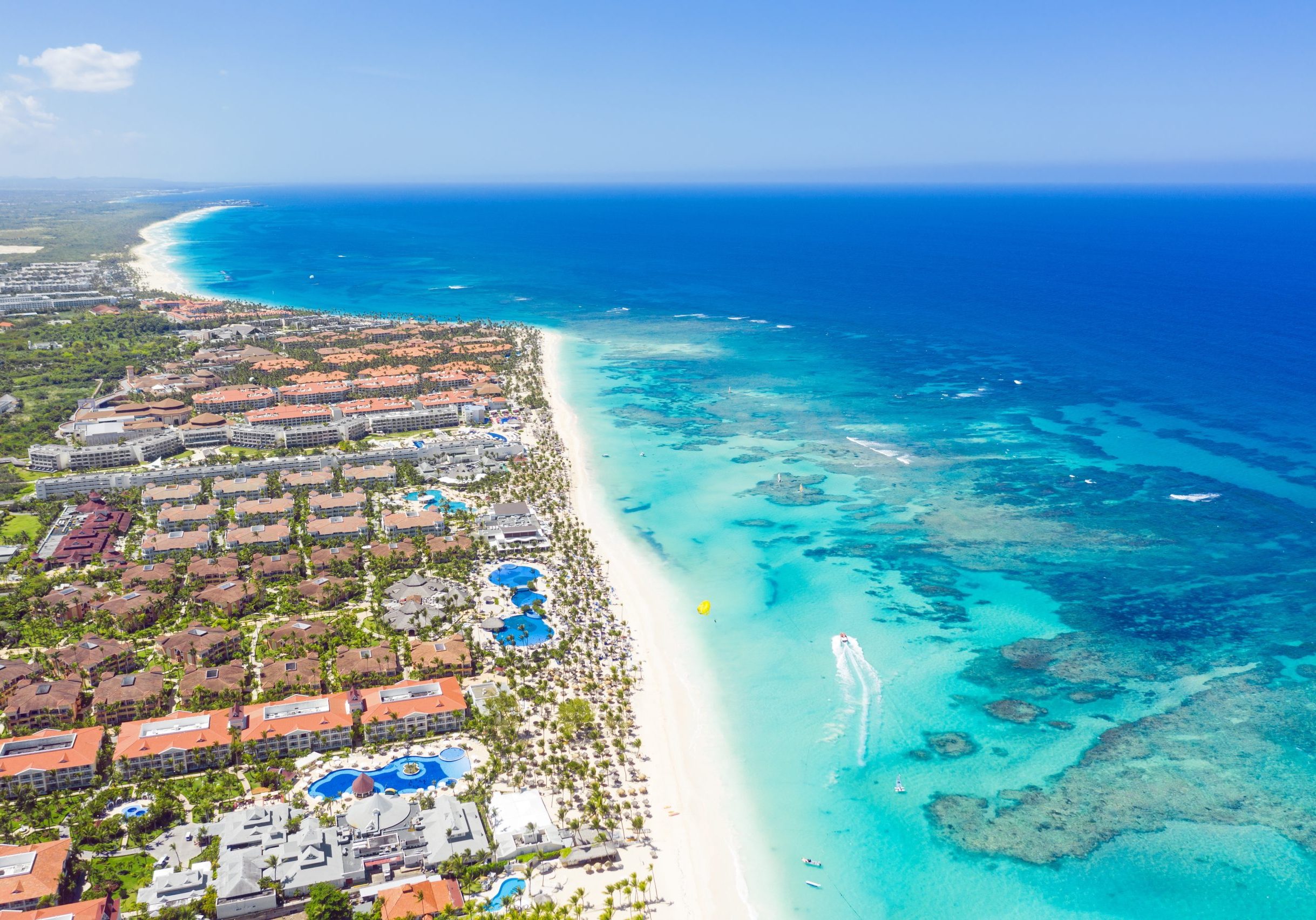 BountyAndPristineSandyShoreWithCoconutPalmTreesCaribbean