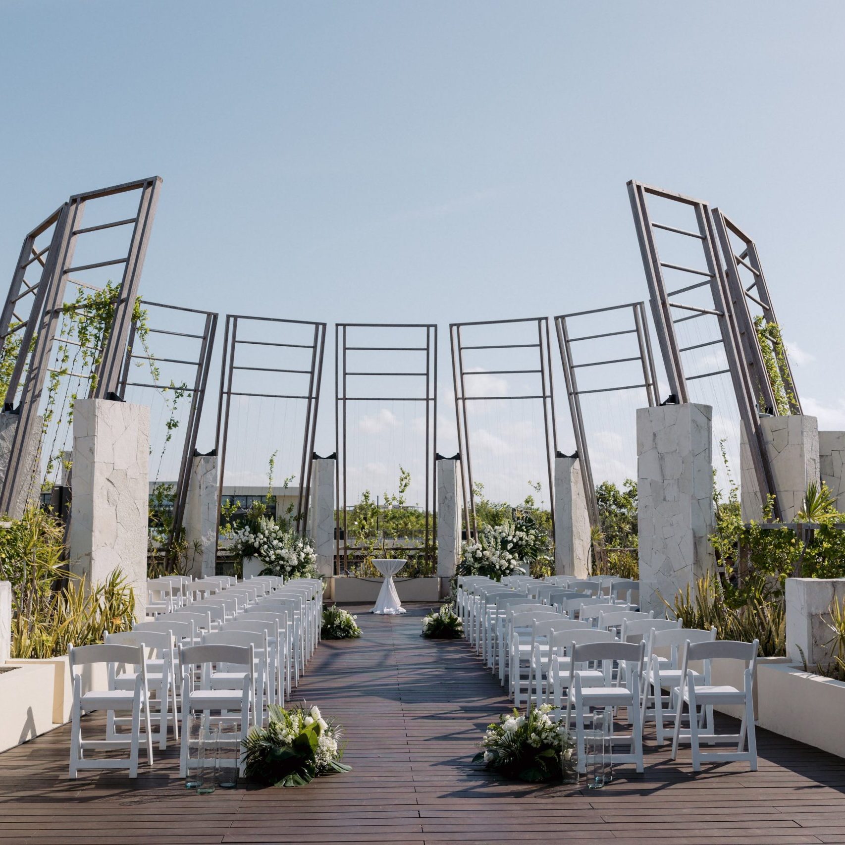 wedding ceremony setup destination wedding mexico